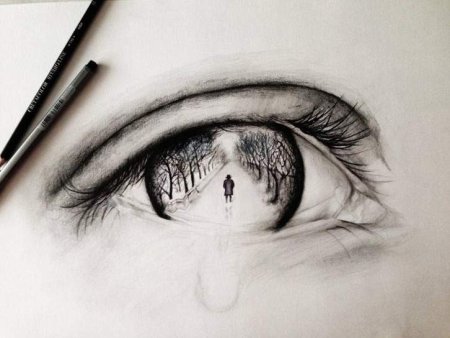 Глаза арт карандашом