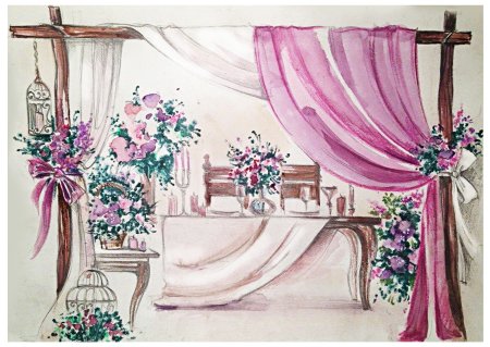 Макет свадебного декора