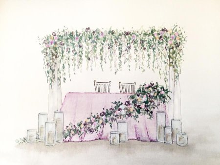 Эскизы свадебного декора