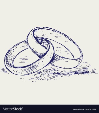 Обручальные кольца карандашом