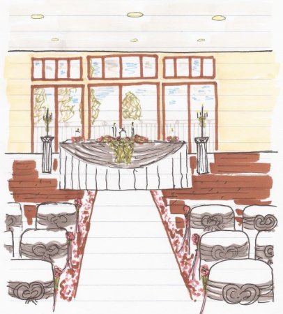 Нарисовать банкетный зал