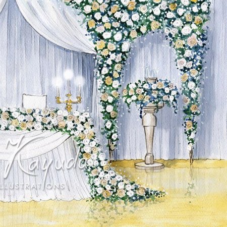 Свадебная арка набросок