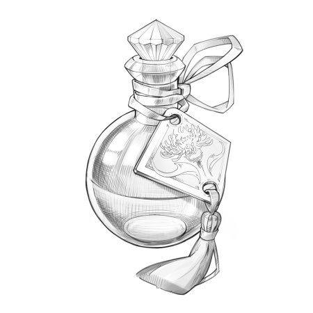 Как нарисовать духи / парфюм? Рисуем флакон Chanel №5 акварелью.