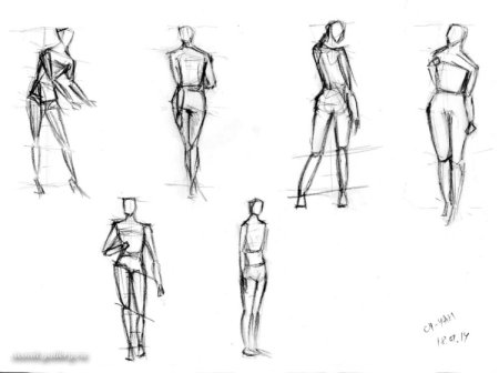 Линейные Наброски фигуры