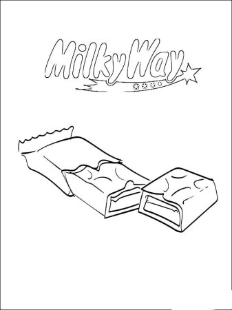 Шоколад раскраска