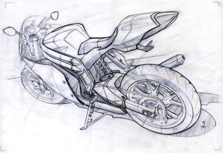 Мотоцикл сзади референс