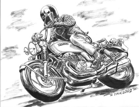 Байкер на Honda CB 750