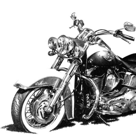 Харлей Дэвидсон мотоцикл гравюра