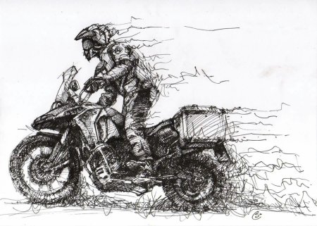 Тату мотоцикл эндуро