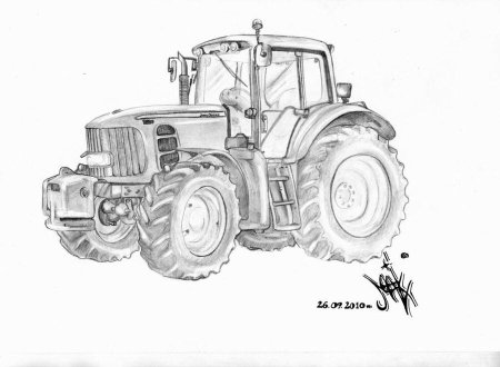 Трактор John Deere чертеж