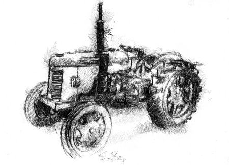 Эскиз трактора