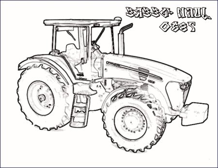 Раскраска трактор John Deere