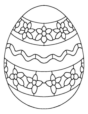 Раскраска пасхальное яйцо для детей 3-4 года