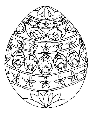 Роспись пасхального яйца раскраска