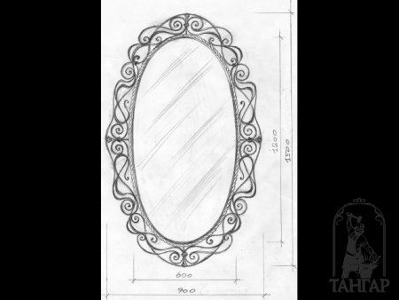 Эскизы кованых зеркал