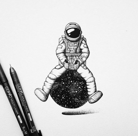 Космонавт эскиз