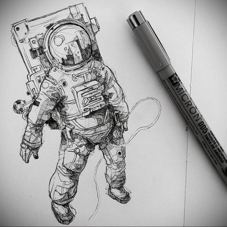 Космонавт эскиз
