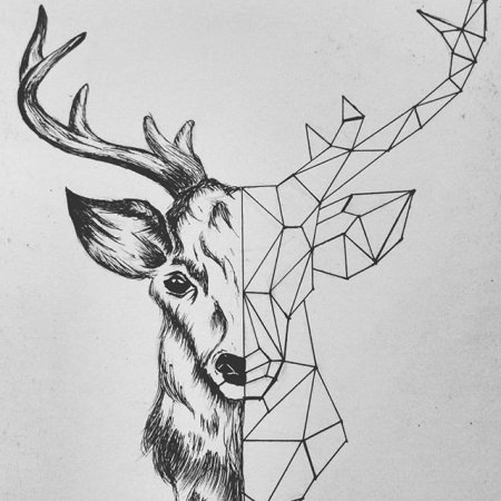 Олень Графика
