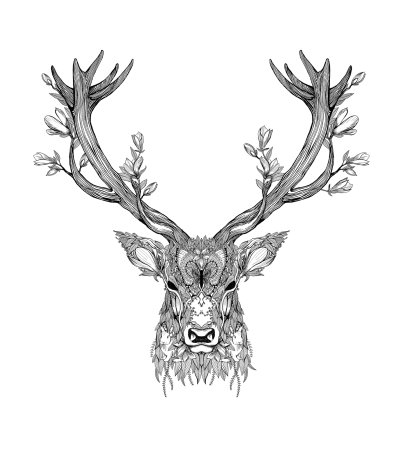 Олень рисунок тату