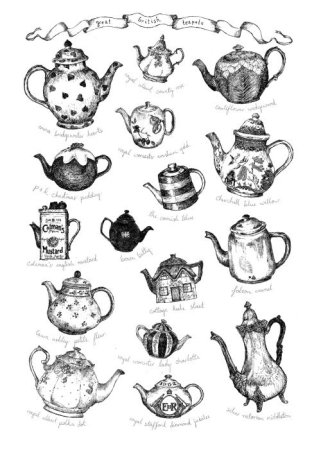 Чайник эскиз тату