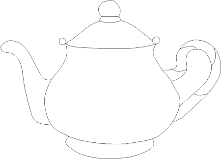 Шаблон чайника для росписи Гжель для детей