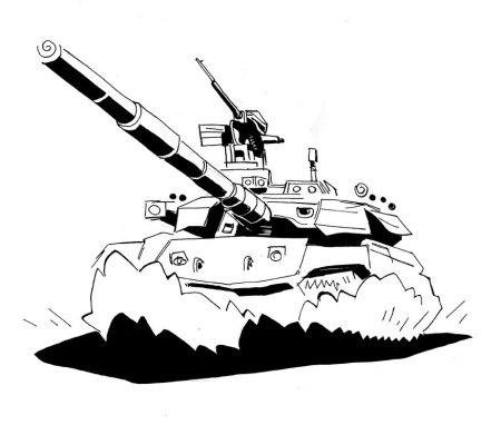 Эскиз танка рисунок