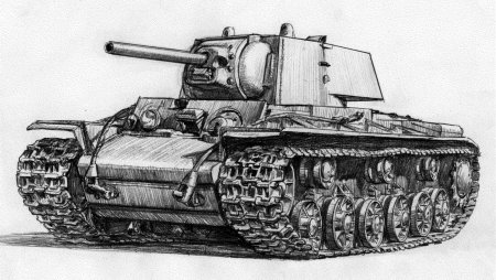 Раскраска танк кв 1