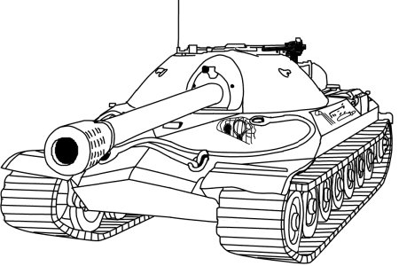 ИС-8 сбоку контур