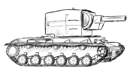 Рисунок танка легкий кв 2