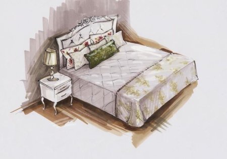 Эскиз покрывала на кровать