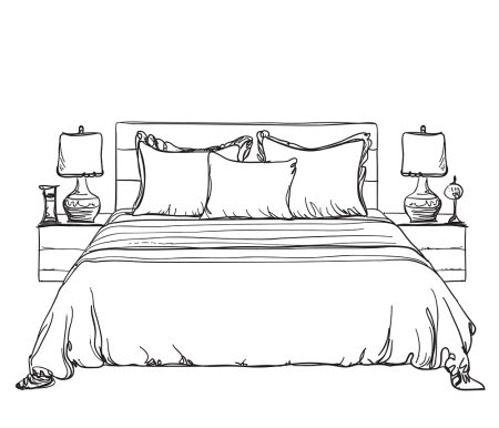 Эскиз покрывала на кровать