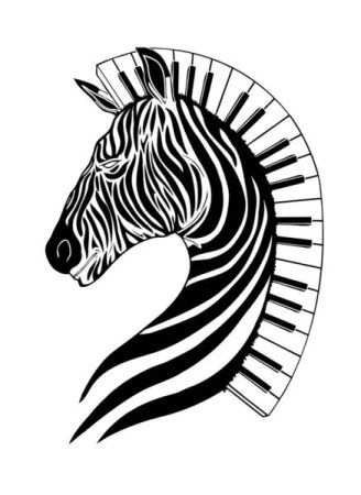 Зебра рисунок геометрия