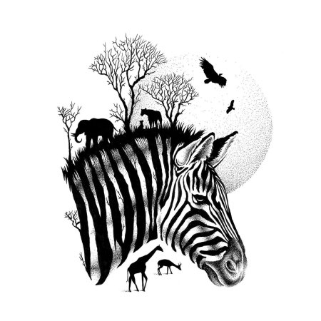 Тату эскиз Африка