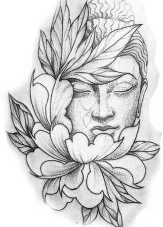 Буддийский рисунок карандашом