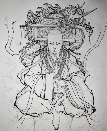 Будда рисунок с узорами