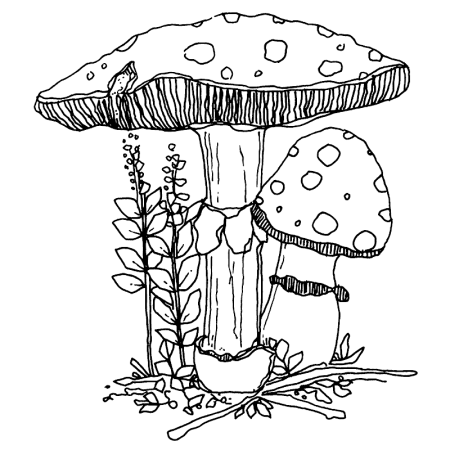 Мухомор эскиз
