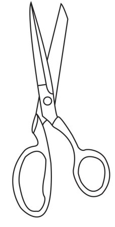 Трафарет ножницы Швейные