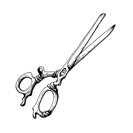 Старинные ножницы вектор
