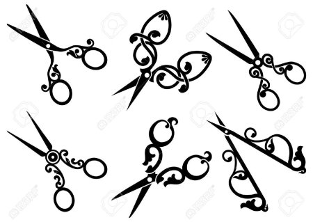 Ножницы с узором