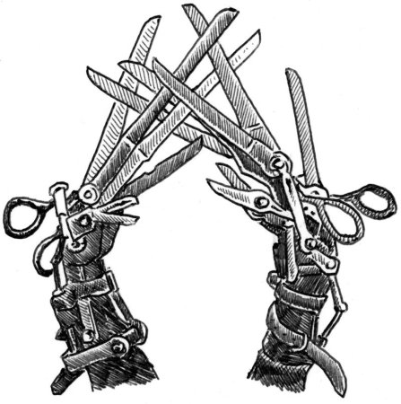 Тату с изображением ножниц