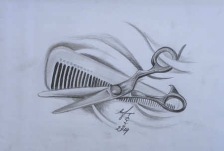 Ножницы тату эскиз