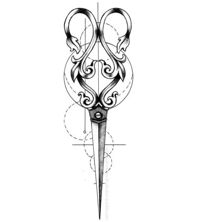 Ножницы с узором