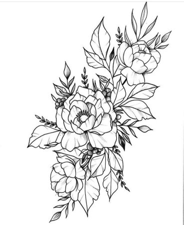 Эскизы татуировок цветы