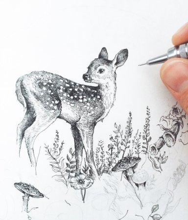 Рисунки карандашом животные