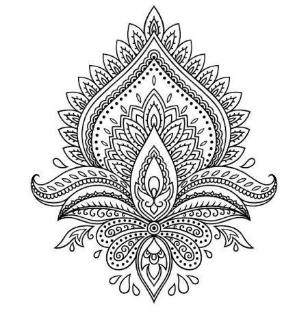 Индийский орнамент Лотос Мандала