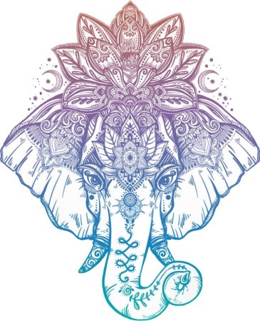 Голова слона Мандала