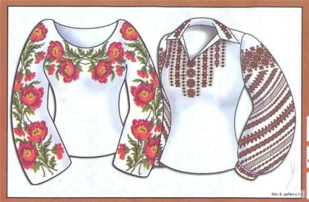 Рисунки на вышиванке