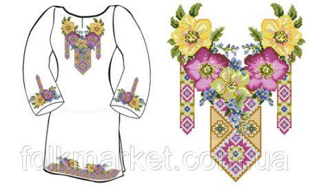 Вышивка на женскую рубаху схемы