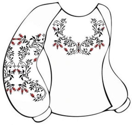 Вышиванка трафарет