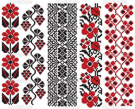 Вертикальный узор вышиванка